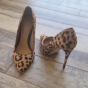 ALDO Leopard Print Calf Hair Pumps Sz 7